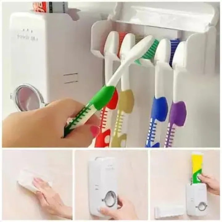 Toothpaste dispenser with toothbrush holder at setlife collection 3