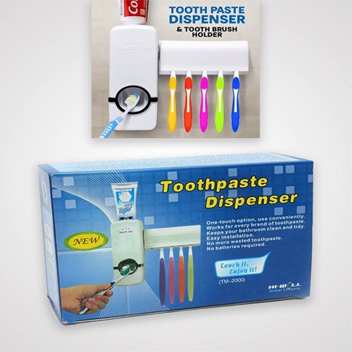 Toothpaste dispenser with toothbrush holder at setlife collection 6