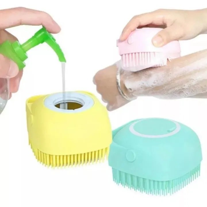 silicone body brush with soap dispenser available at setlife collection 8